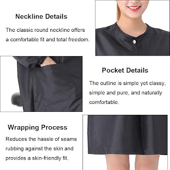 Professional Salon Smock Stylist Jacket Waterproof Hairdresser Cape Barber Jacket Pet Grooming Workwear
