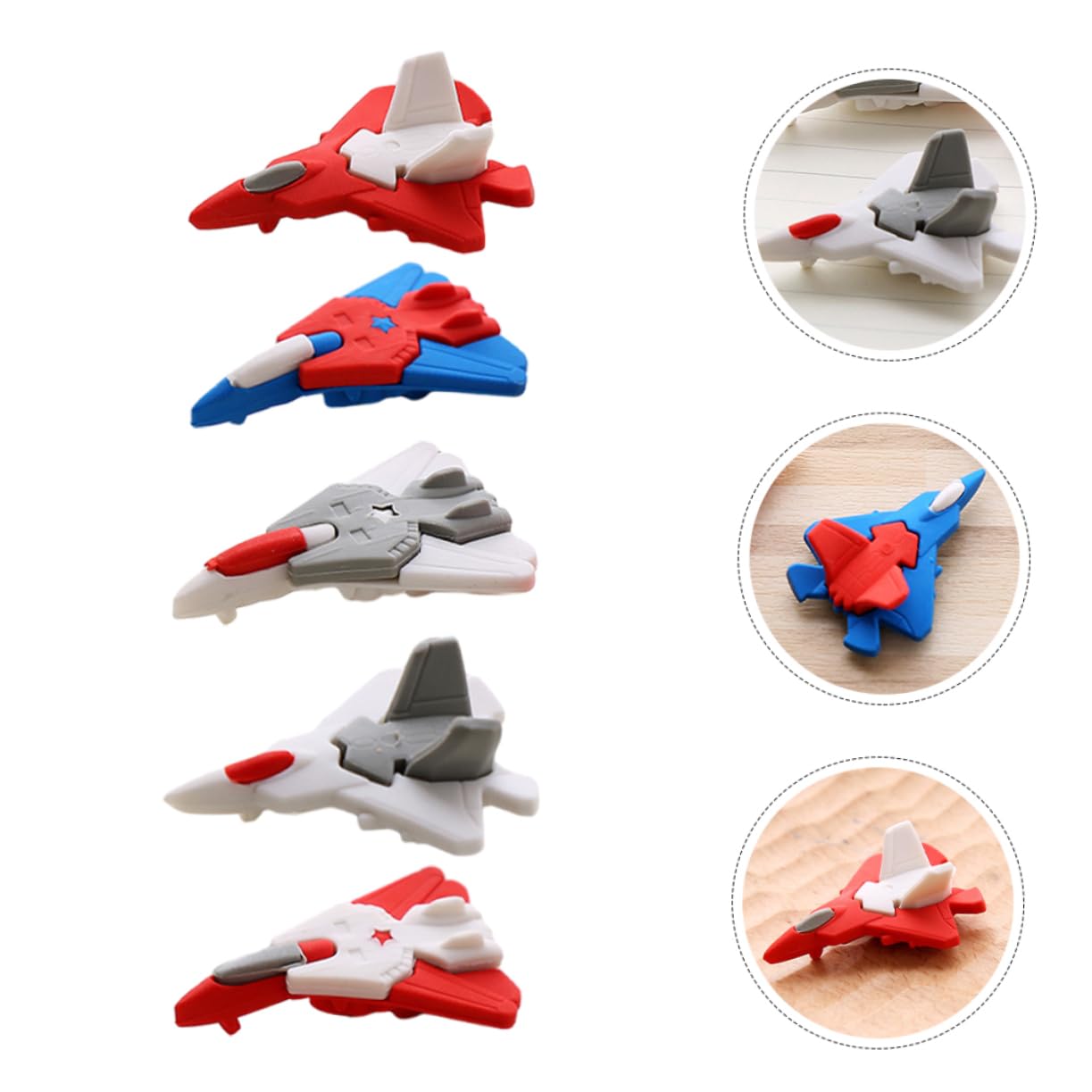 48 Pièces Gomme d'avion Petites Gommes pour Enfants Gommes pour Petits Enfants Kawaii Mini Étudiants Amusantes pour Étudiants Éducatives en Vrac