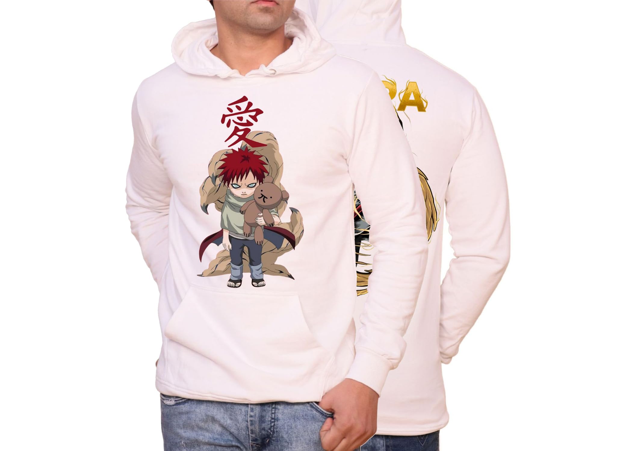 Inferno Gaara of The Sand Printed Cotton Unisex Hoodie's for Men & Women's-image-6