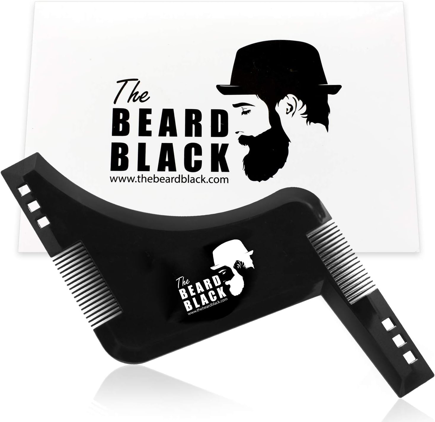 Beard Shaping Tool Template. Beard shaper tool with comb for line up & edging. Men's Facial Hair Hairline Perfect Symmetric Lines and Trim with Beard Trimmer Hair Clipper or Razor