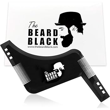The Beard Black Beard Shaping & Styling Tool with inbuilt Comb for Perfect line up & Edging, use with a Beard Trimmer or Razor to Style Your Beard & Facial Hair, Premium Quality Product