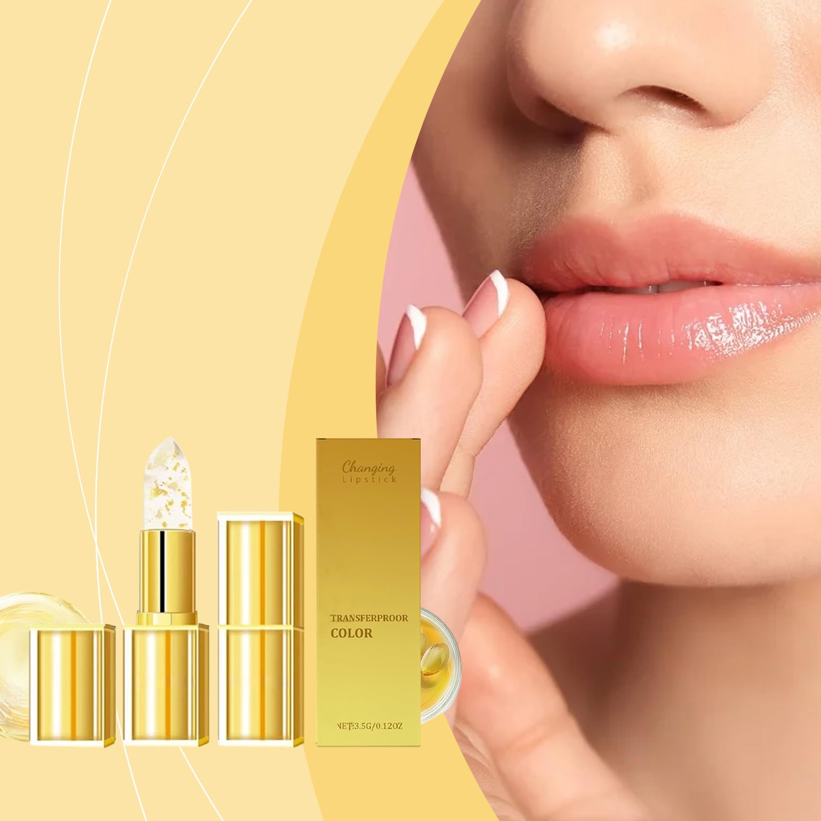 Wischfester, farbverändernder Lippenstift, pH-regulierend, langanhaltend und feuchtigkeitsspendend, kristallklarer Lippenstift mit temperaturabhängigem Farbwechsel, nicht klebrig. (12PCS)