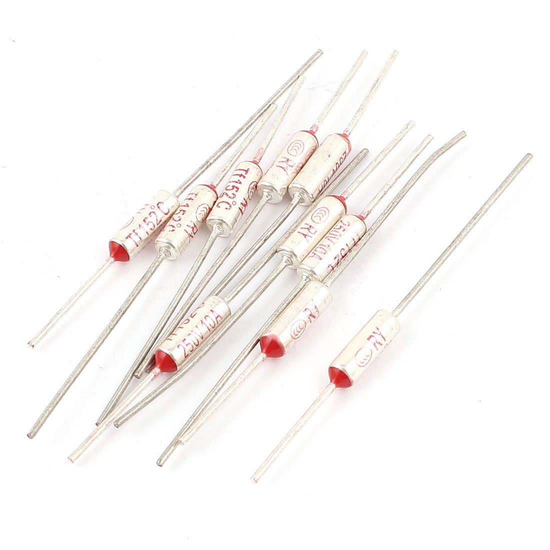 Aexit 10 Pcs RY TF 152 Celsius Degree Cutoff Thermal Fuse AC 250V 10A (48986567e9bba94b77ae8d206884a056)