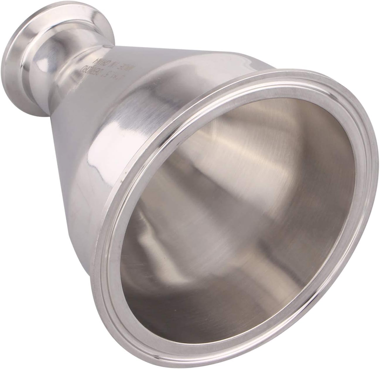 DERNORD Sanitary Fitting Reducer Fitting SUS304 Tri Clamp Ferrule Style 4" Tube OD to 1-1/2" Tube OD