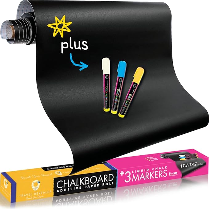 Chalkboard Contact Paper Self Adhesive Dry Erase Contact Paper Roll +3