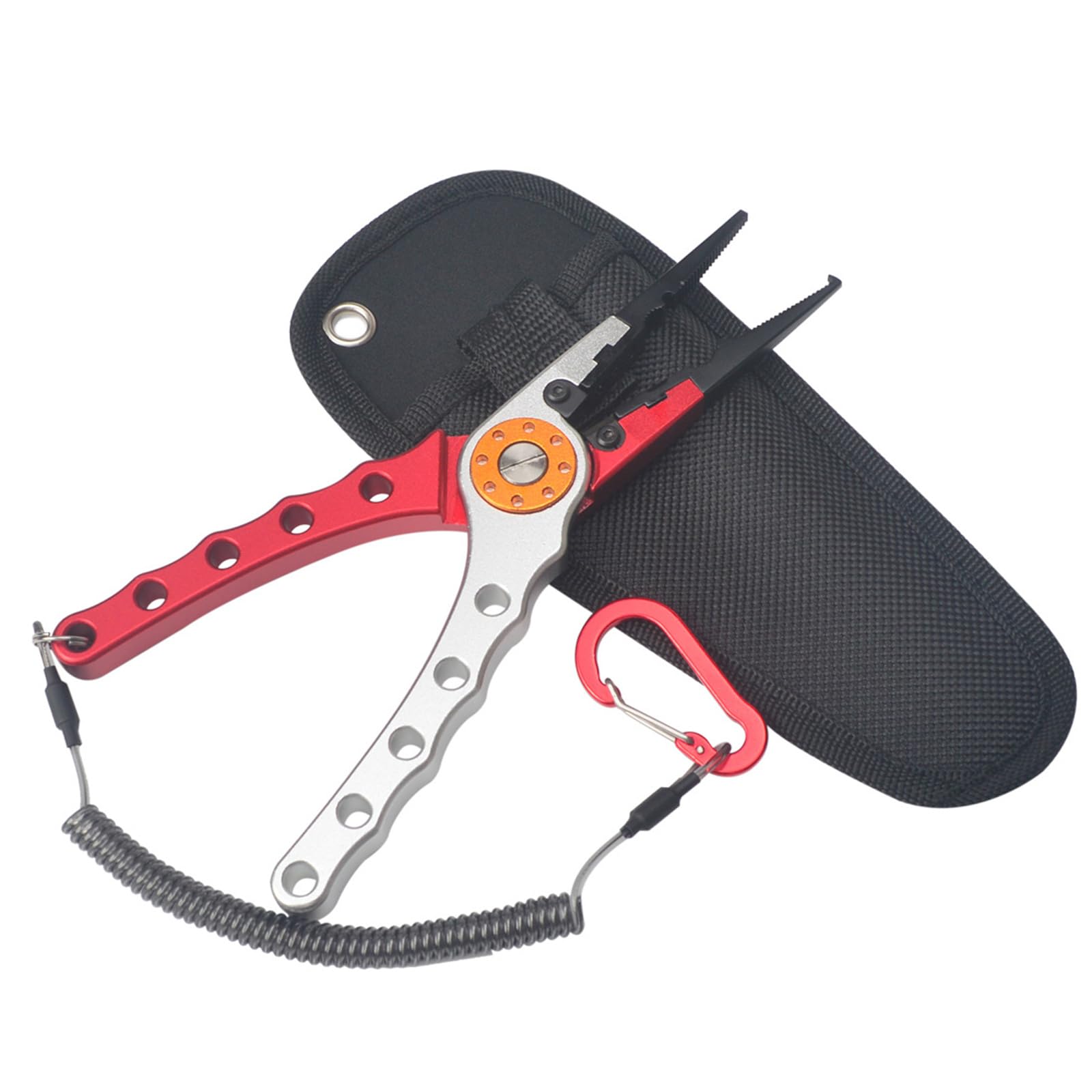 Pince de pêche en aluminium sans mécanisme de verrouillage adaptée pour les campeurs Ligne de coupe Crochet Outil extérieur