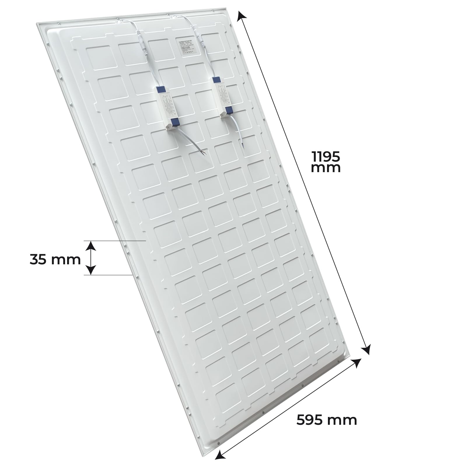 LED ATOMANT Pannello LED da Incasso 120x60cm 96W, CCT (Selettore di Colore Bianco Caldo, Neutro e Freddo), 11500 Lumen, Driver incluso