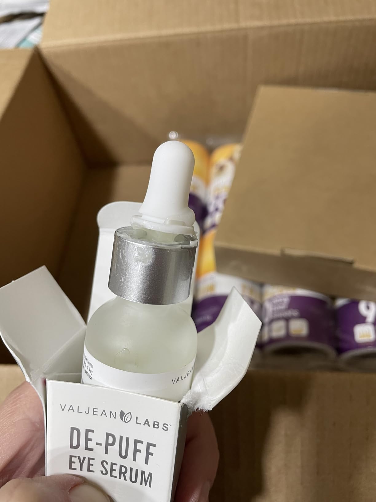 Valjean Labs DePuff Eye Serum | Caffeine + Collagen | Helps to Reduce Under Eye Puffiness and Combat Signs of Aging | Paraben Free (1 oz)