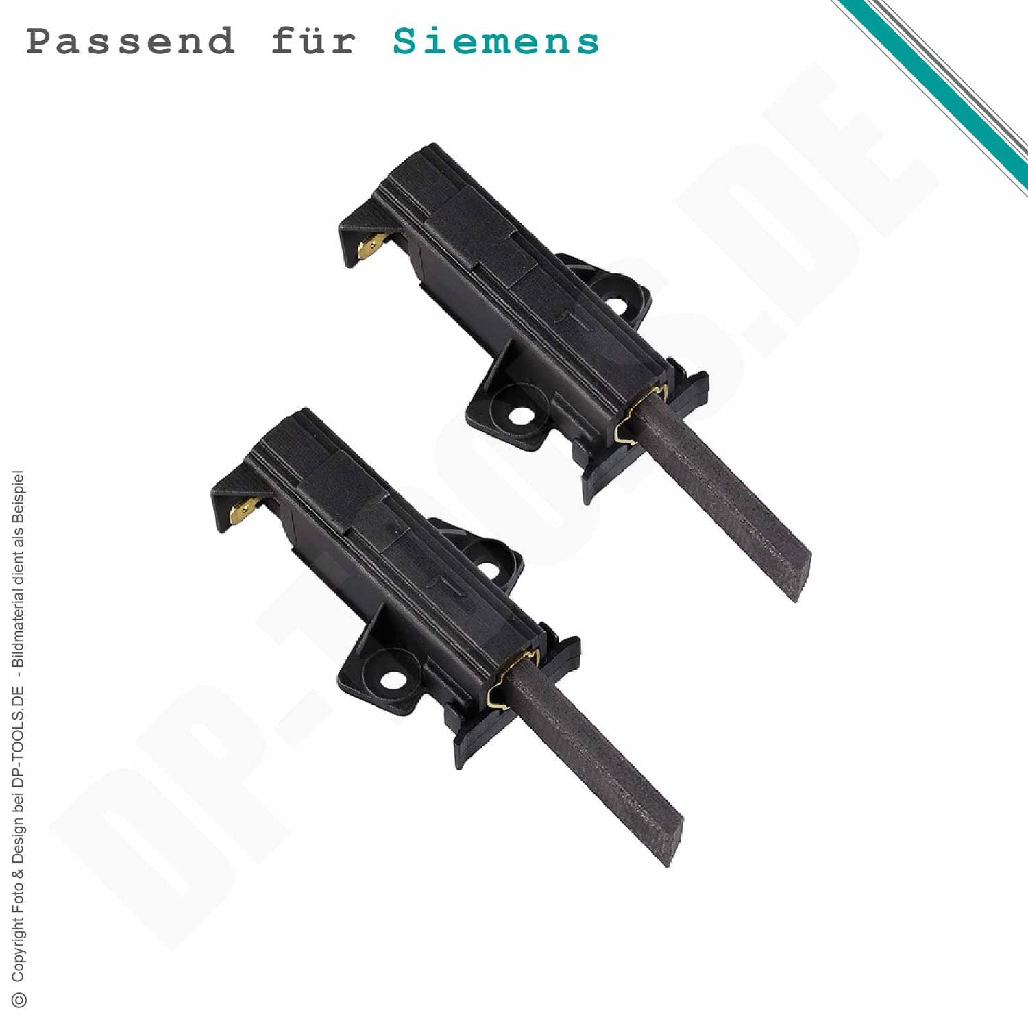 Kohlebürsten für Siemens WH6139R - WH6149C 5x12,5mm mit Halter "L" 00167517