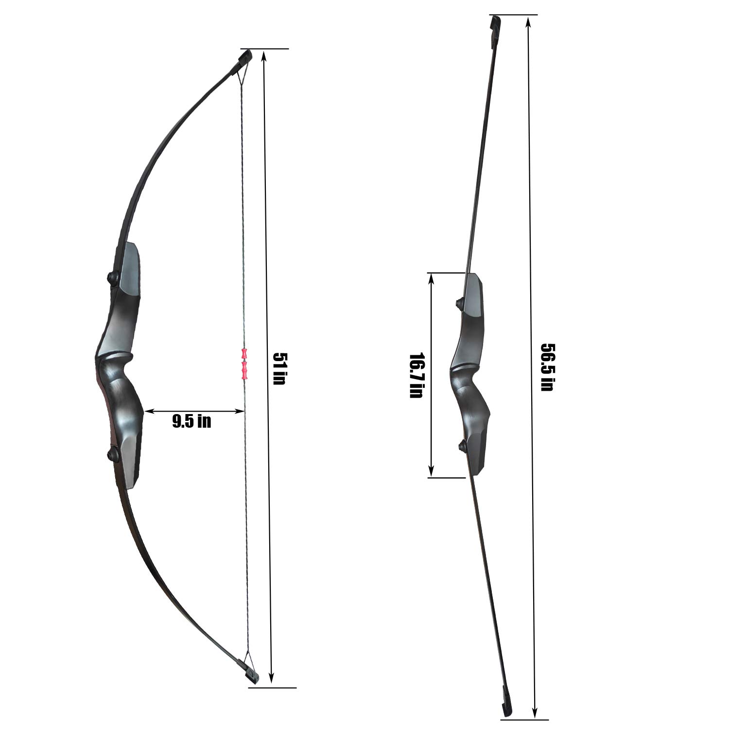 Archery Bow and Arrows Set for Adults 30 40 lbs with Quiver Target Faces Arm Guard Finger Saver,Takedown Longbow Kit for Starters Outdoor Hunting Training Practice Toy Right Hand (40LB with Bow Case)