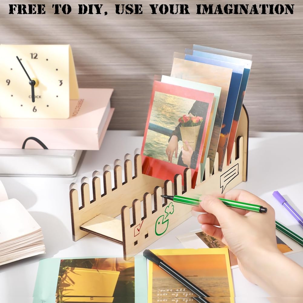 Porta Biglietti da Visita in Legno per Scrivania Organizer per Ufficio Espositore per Biglietti di Auguri in Carta Espositore per Biglietti da Visita Pubblicitari