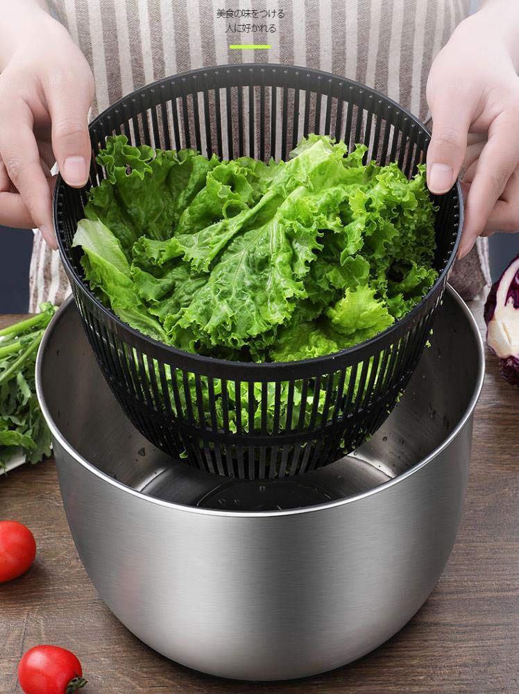 Essoreuse À Salade, 5 litres, Acier Inoxydable