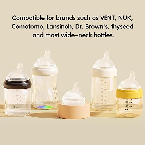 Miniatura 3 de Natural Flow - Pezón de silicona para biberón, flujo extra lento (SS), 0+ meses, 4 unidades