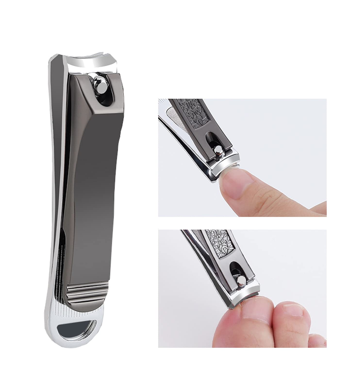 EWANTO 100x 2er Nagelknipser - Set Nagelschneider für Finger und Zehnnägel Männer und Frauen im schwarzen Samtsäckchen schwarzen Säckchen Set Nagelschneider Nagelzwicker 2 verschiedene Größen