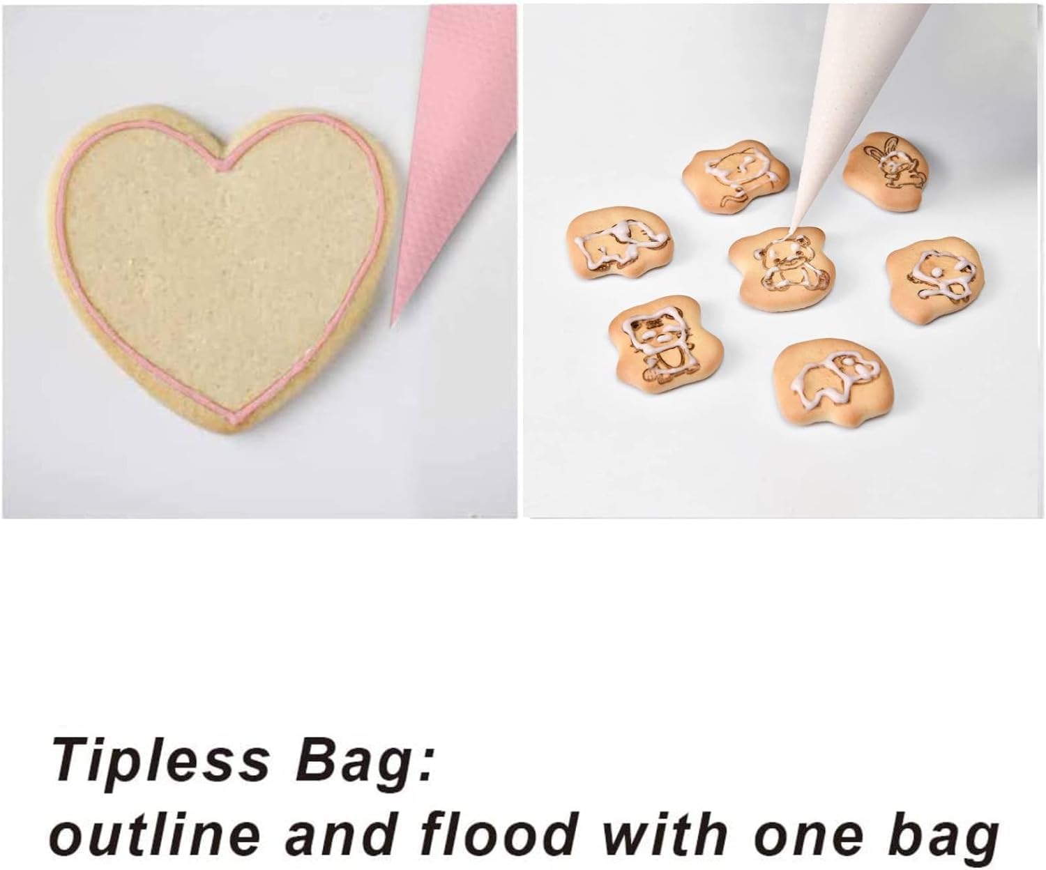 Mini bolsas de tuberías desechables de 7.6 pulgadas, 100 unidades, bolsas de pastelería para glaseado de crema, bolsas de glaseado para decoración de pasteles y postres, decoración de pasteles 5