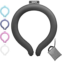 Neck Cooling Tube(with Cooler Bag)，hot Weather Reusable Long-Lasting Cooling Relief Cooler, Suitable for Men and Women Outdoor and Indoor, Sports, Travel use(Black)