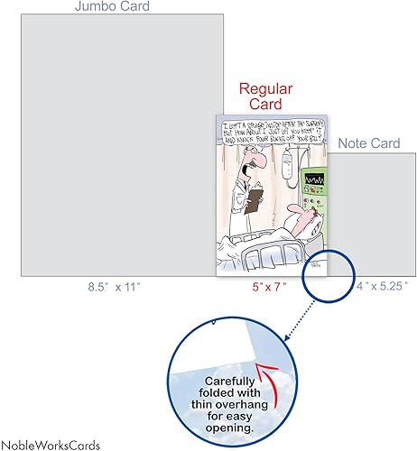 Miniatura 4 de NobleWorks Cirugía de esponja - Tarjeta de felicitación con sobre (4.63 x 6.75 pulgadas) - C6081GWG