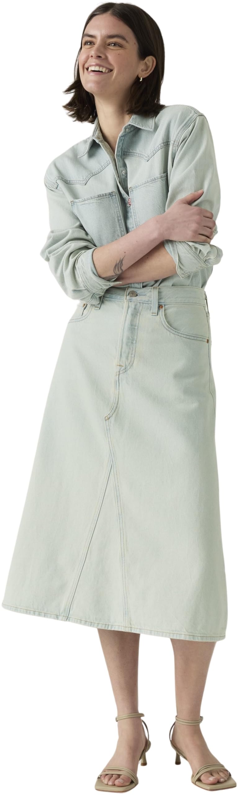 Levi's Damen Jeansrock Decon High Rise, A-Linie