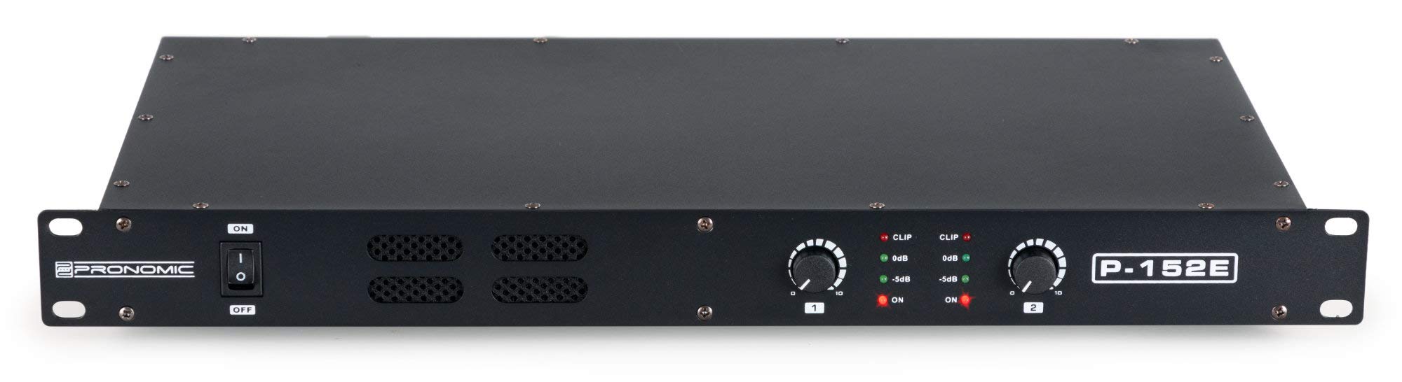 Pronomic P-152E MKII Finale - Finale 2 Canali - Potenza RMS/4 Ohm: 2x 150 Watt - Particolarmente adatto per monitoraggio o studio/HiFi - 1HE - Nero