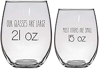 Vista 2 de Husky Mom – Lindo regalo de cumpleaños para los amantes de los perros Husky – Taza de copa de vino sin tallo premium de 21 onzas