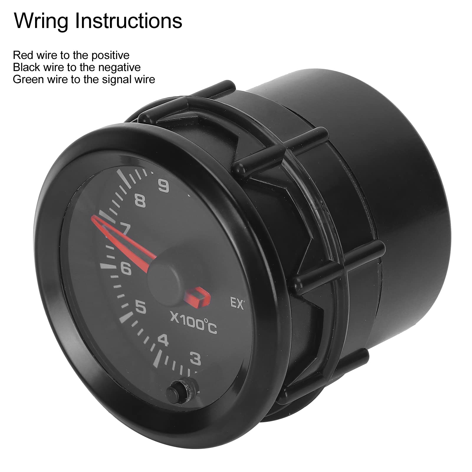Abgastemperaturmesser EGT-Messgerät EGT-Messgerät Abgastemperatur-Messgerät 2 Zoll/52 Mm 300-1300℃ 7-farbige Hintergrundbeleuchtung DC10-15V Autozubehör für 12-V-Fahrzeuge mit Sensor