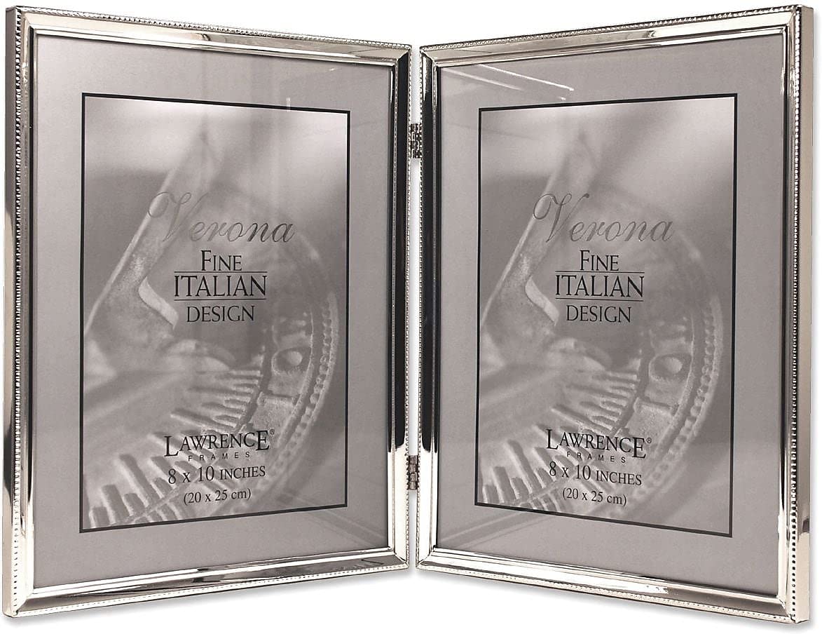 Lawrence Silver Frames Bead Border Design, 8X10 Double,