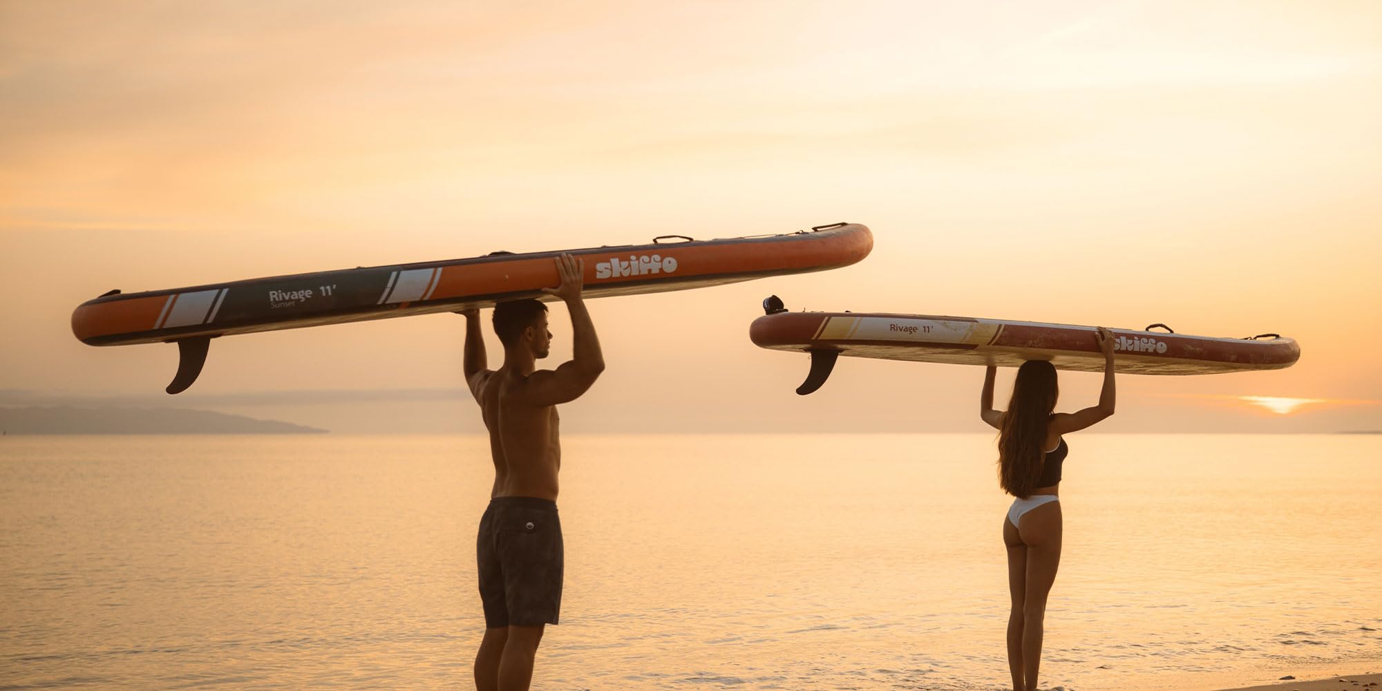 Skiffo Rivage Sunset 11' – Sup Inflable 2 en 1 Kayak Completo – 335 x 86 x 15 cm – MAX 160 kg – Estable y versátil – Diseño único