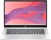 HP Chromebook de 14 polegadas, processador Intel N200, 4 GB de RAM, SSD de 128 GB, Glacier Silver