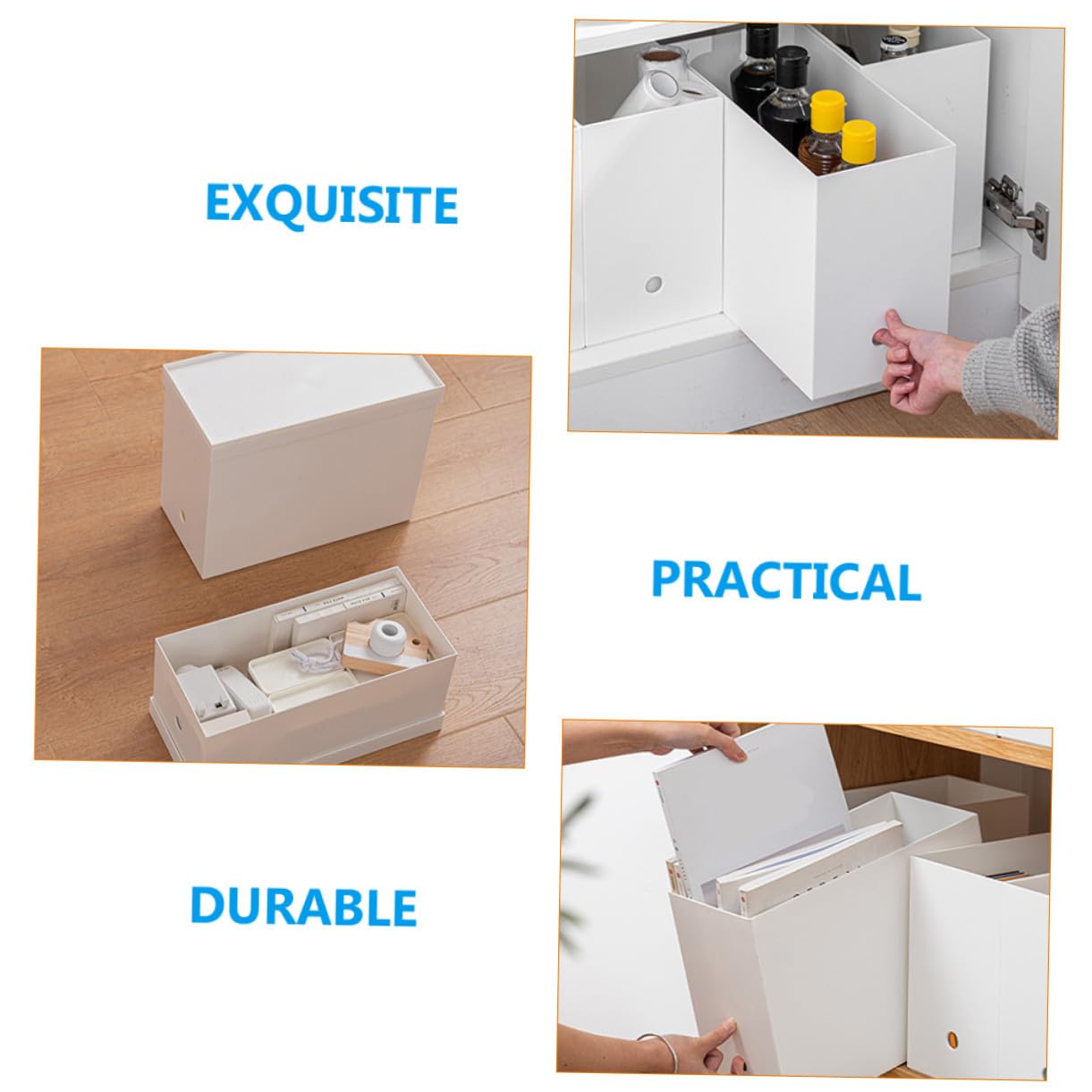 Caja Organizadora de Escritorio Multifuncional de Resistente para Oficina y Hogar Organizador de Archivos Almacenamiento para Documentos y Suministros