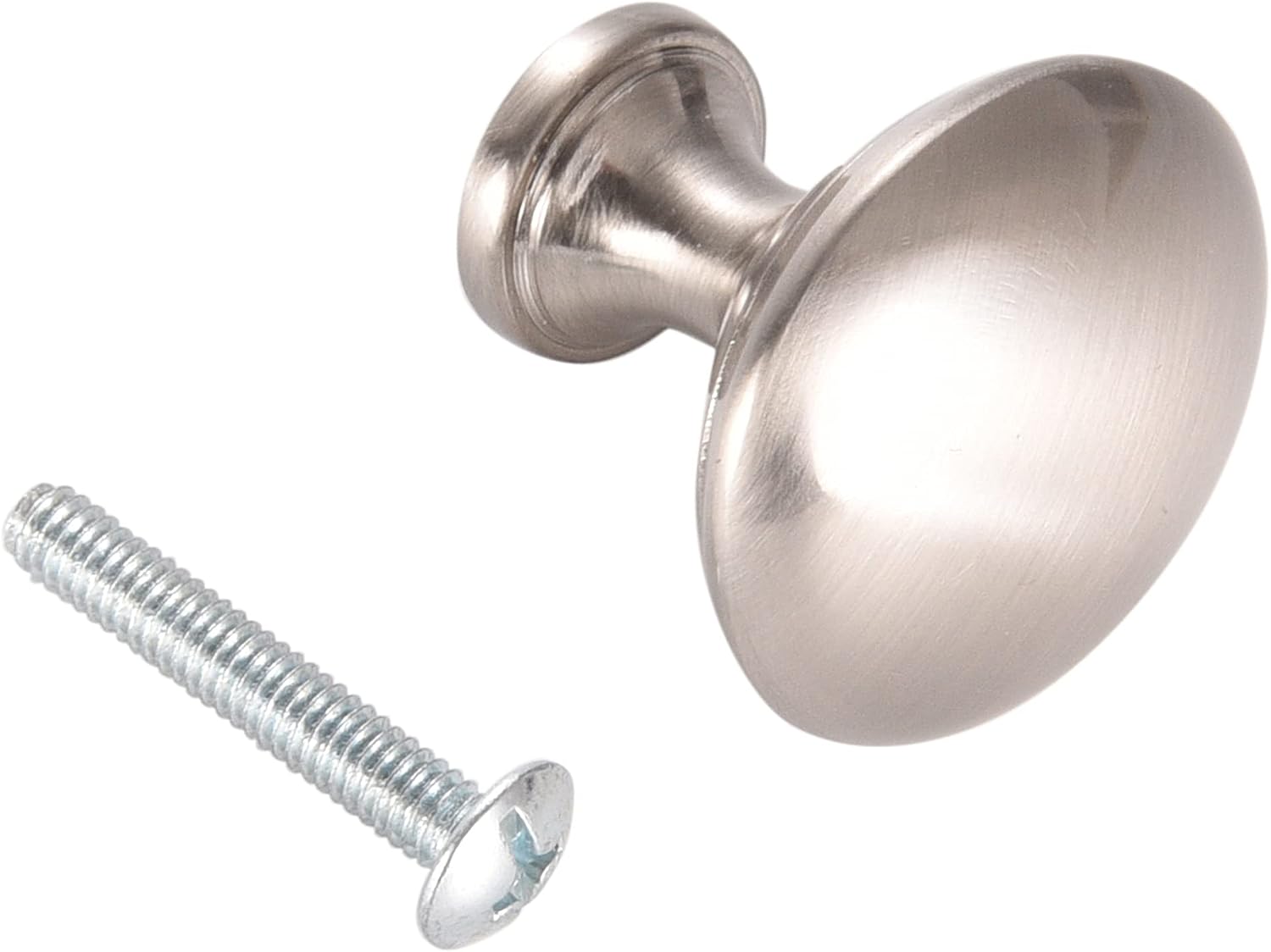 61692-25 Mushroom Kitchen Bath Cabinet Knobs Satin Nickel 1 1/4" (Pack of 25)