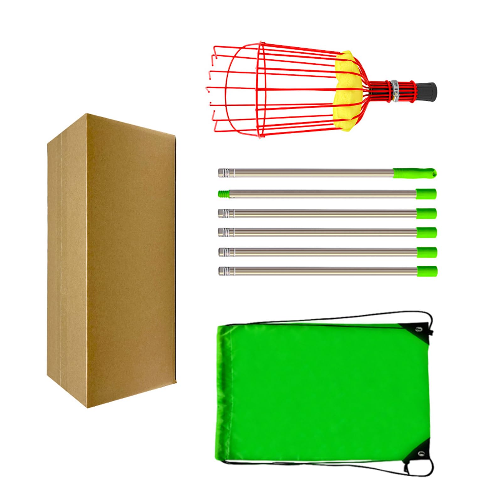 Sturdy Telescoping Fruit Picking Tool High Reach Fruit Picking Tool Designed for Gardeners and Orchards Workers Extendable Harvesters