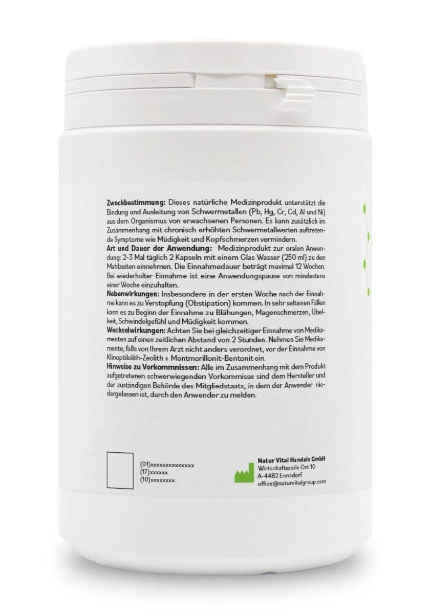 ZeoBent MED 600 Detox-Capsule, Dispositivo medico CE