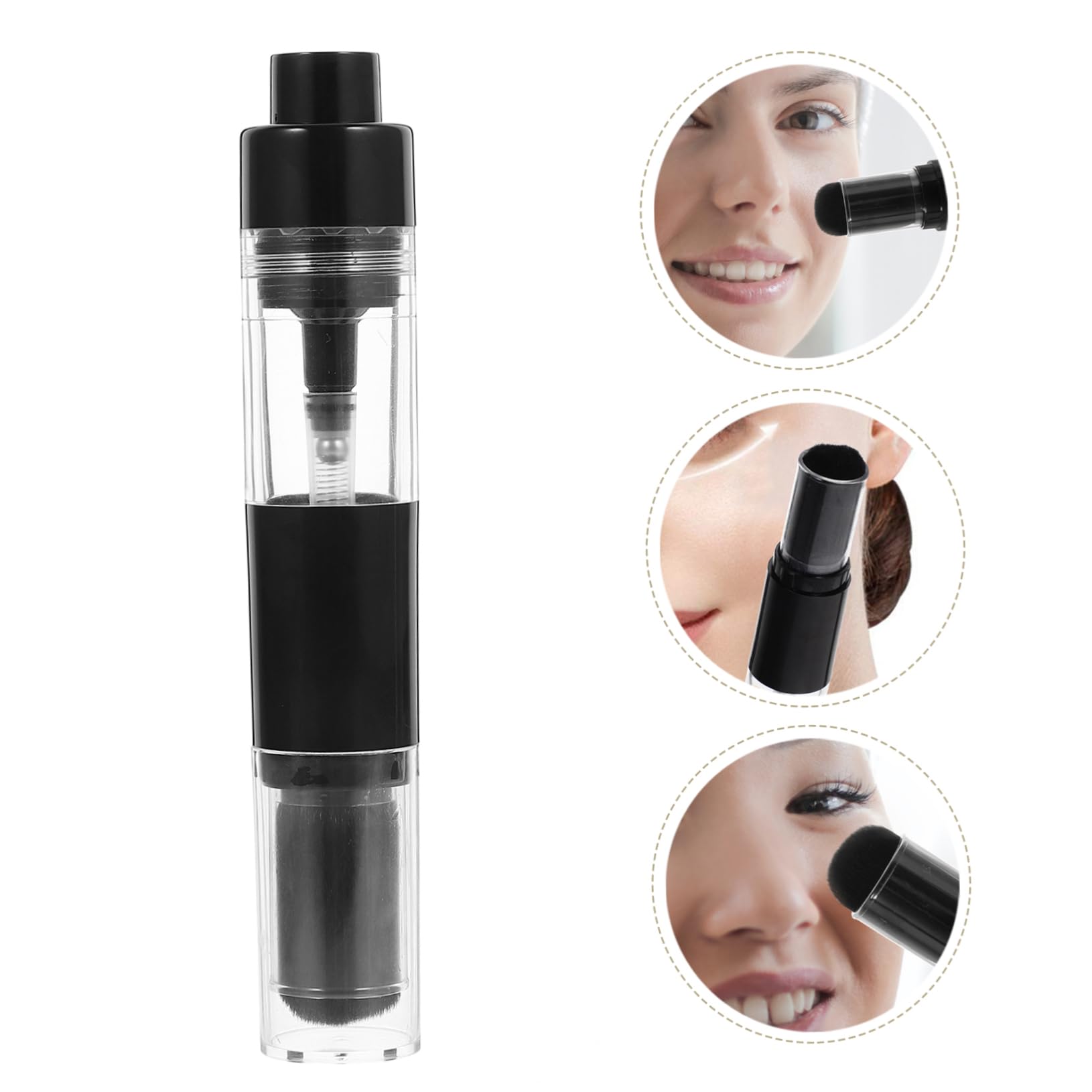 Beavorty Travel Blush Brush Makeup Brush Set Powder Applicator Refillable Powder