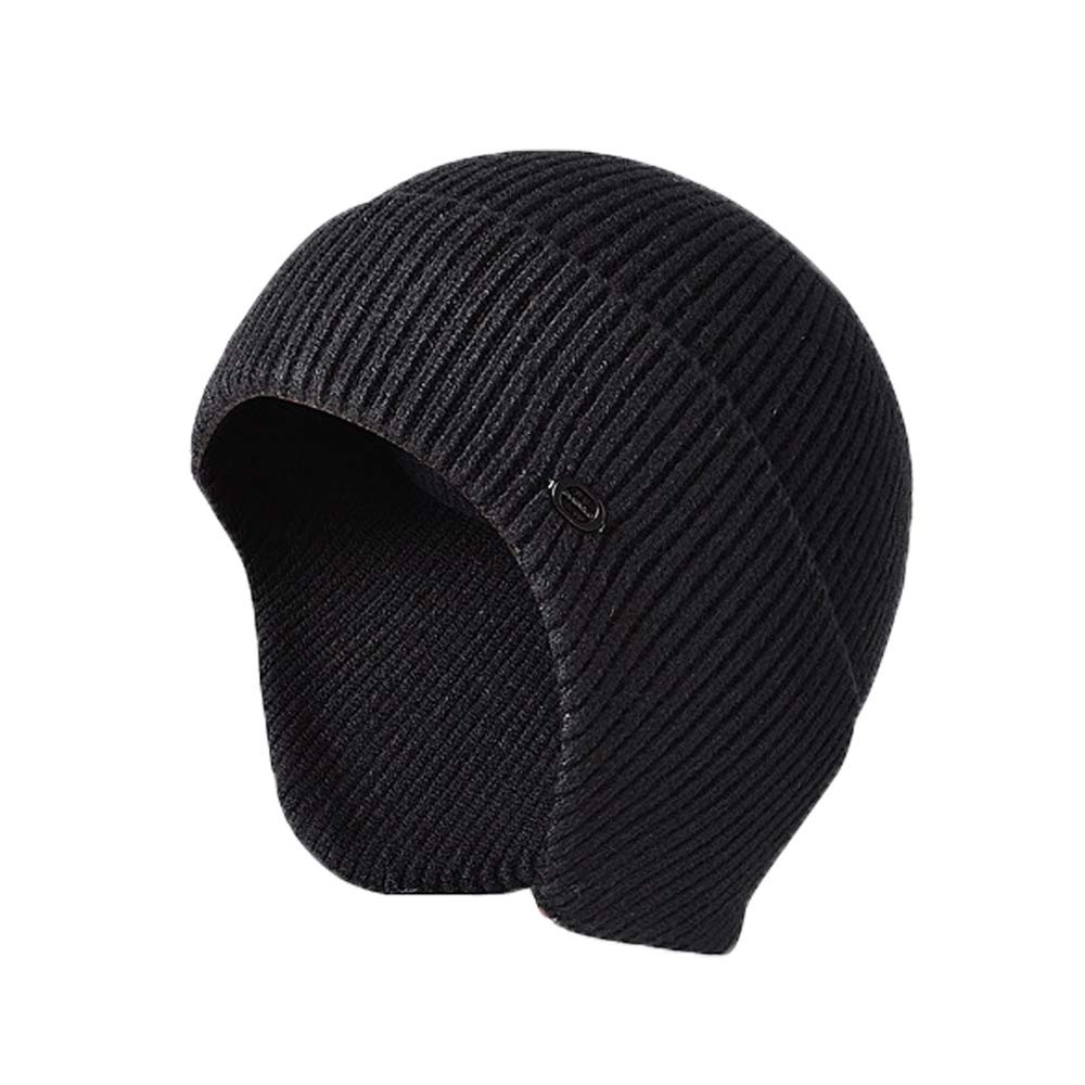 Wool Knit Docker Cap Beanie for Men Women Skull Cap Cuffed Brimless Hats Warm Rolled Winter Hat with Adjustable