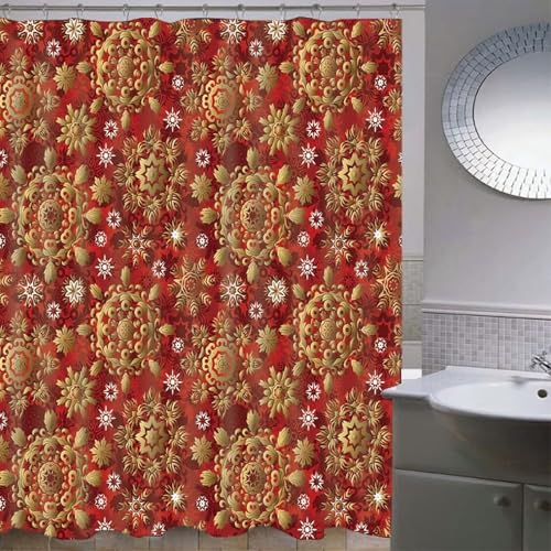 Rideau de douche anti-moisissure lavable imperméable en tissu - 3