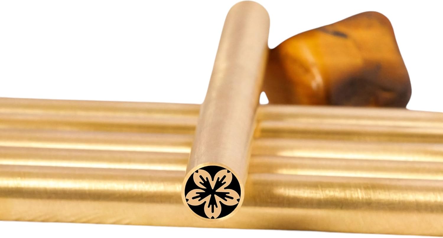Mosaic Pin for Knife Handle | Cherry Blossom | 6mm 8mm 10mm | Brass,Copper,S.Steel,C.Fiber | Epoxy | 4 Len | Custom Knife Making Supplies | Handle Pins (Brass | Carbon Fiber Tube, 1|4 Inch | 6 mm)