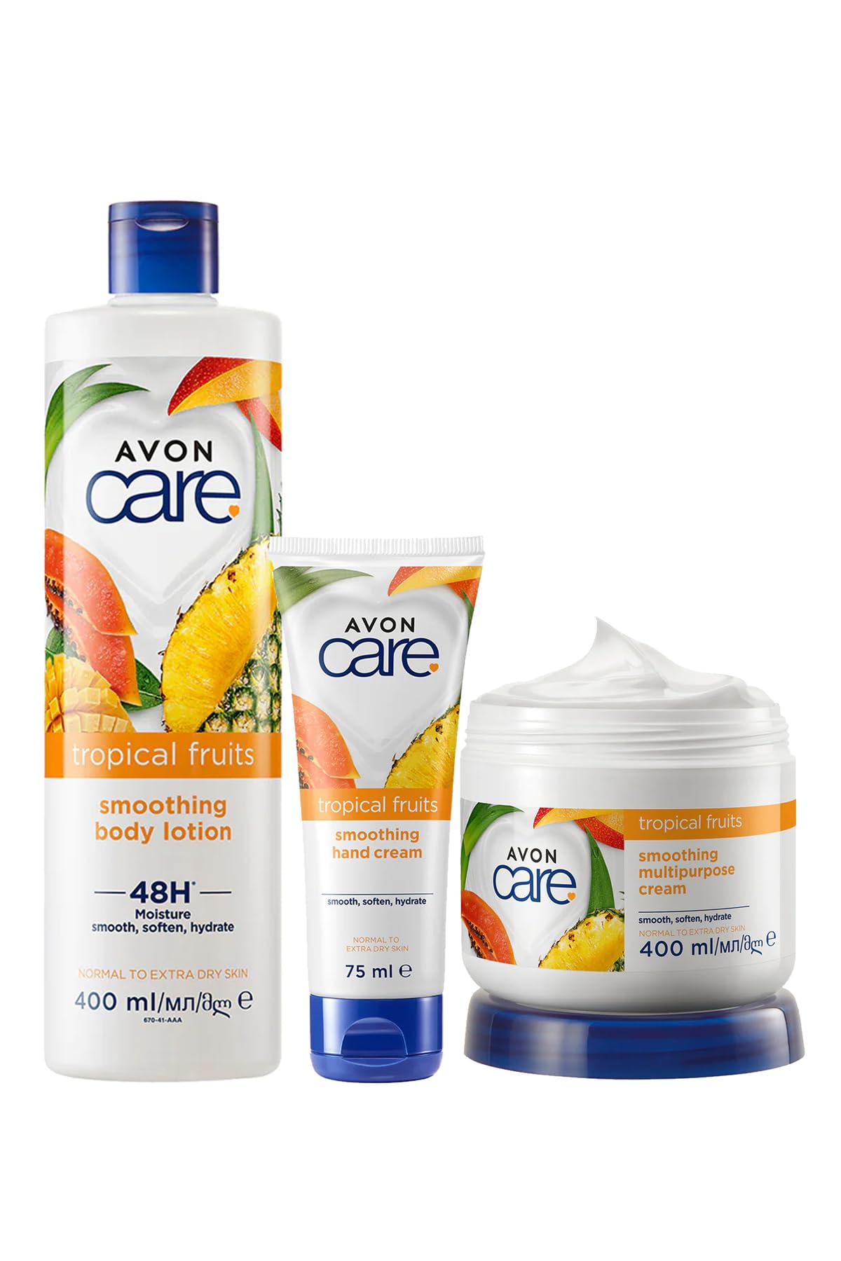 Avon Care Tropical Fruits Ananas, Mango ve Papaya Özlü Krem Paketi