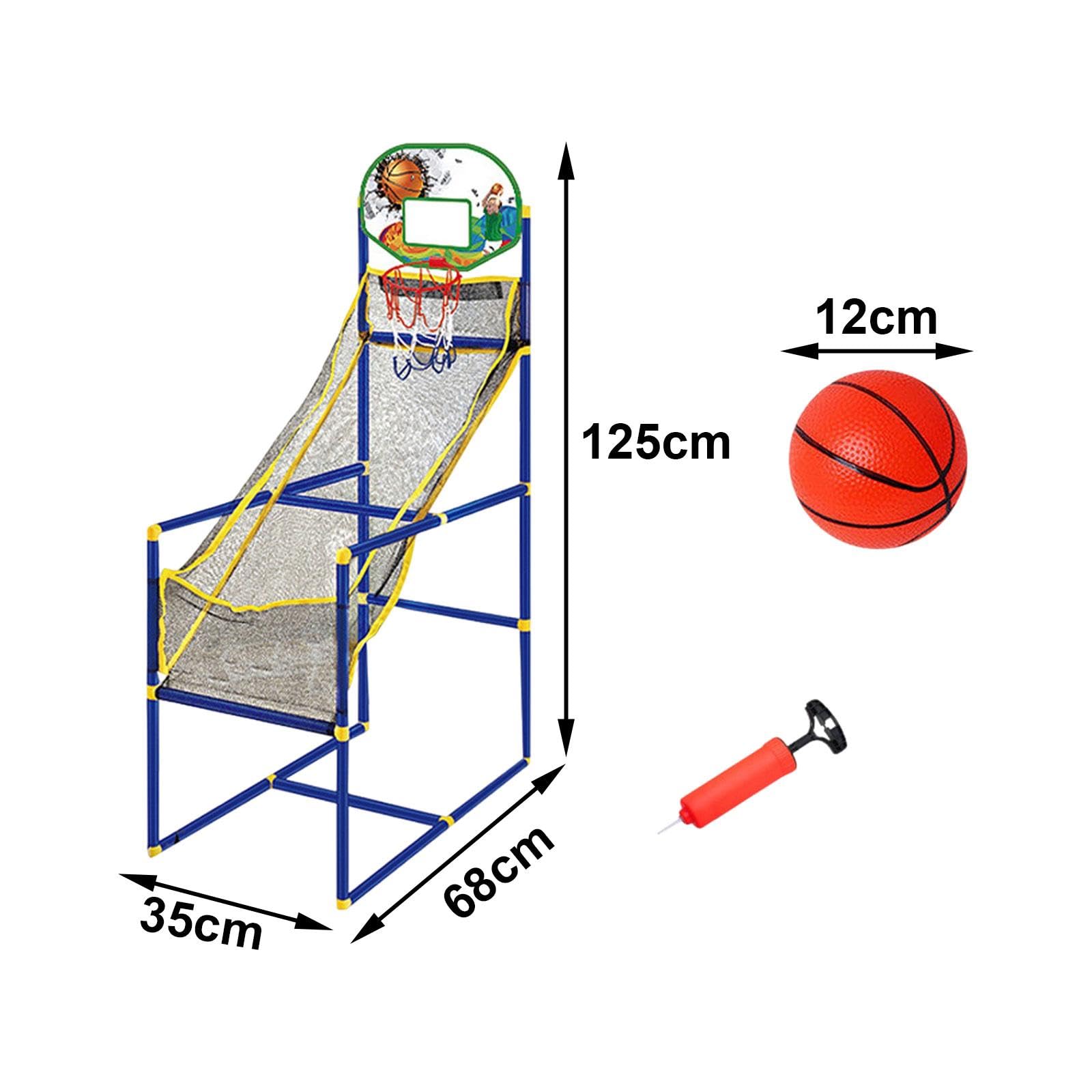Harilla Kids Arcade Basketball Game Set Basketball Shooting Machine Kids Indoor Basketball Hoop Sport Play Kids Basket Goal with Balls and Hoop Adjustable Heights for Gift Age 3 4 5 6 7 8 Years - Image 3