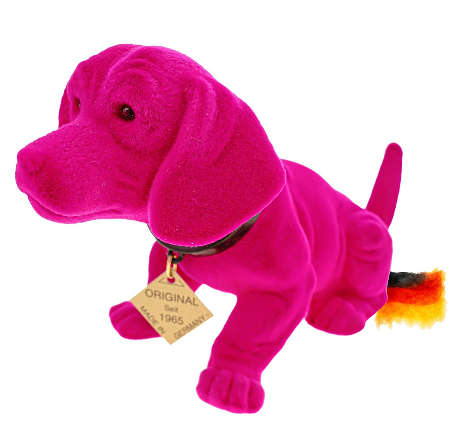 Kremers Schatzkiste Toy Figure Nodding Dog 19 cm Pink Made in Germany
