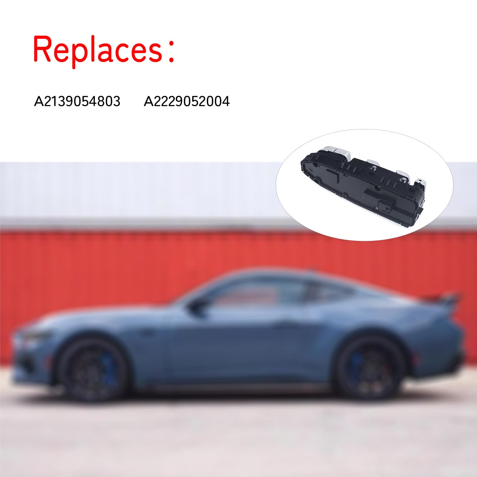 BZWS022 Interruttore Finestrino Elettrico per Lato Guidatore Nero Cromo Compatibile con A2139054803 A2229052004