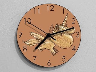Unicorn Hand Draw Wall Clock - Kids Nursery Room, Teens Room, Baby Room - Wall Clock