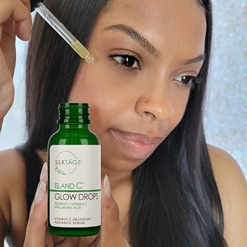 SILKTAGE Island C Glow Drops - Anti Aging Soursop Vitamin C Face Serum with Hyaluronic Acid & Bitter Melon - Evens Skin Tone, Wrinkles, 1 Fl Oz