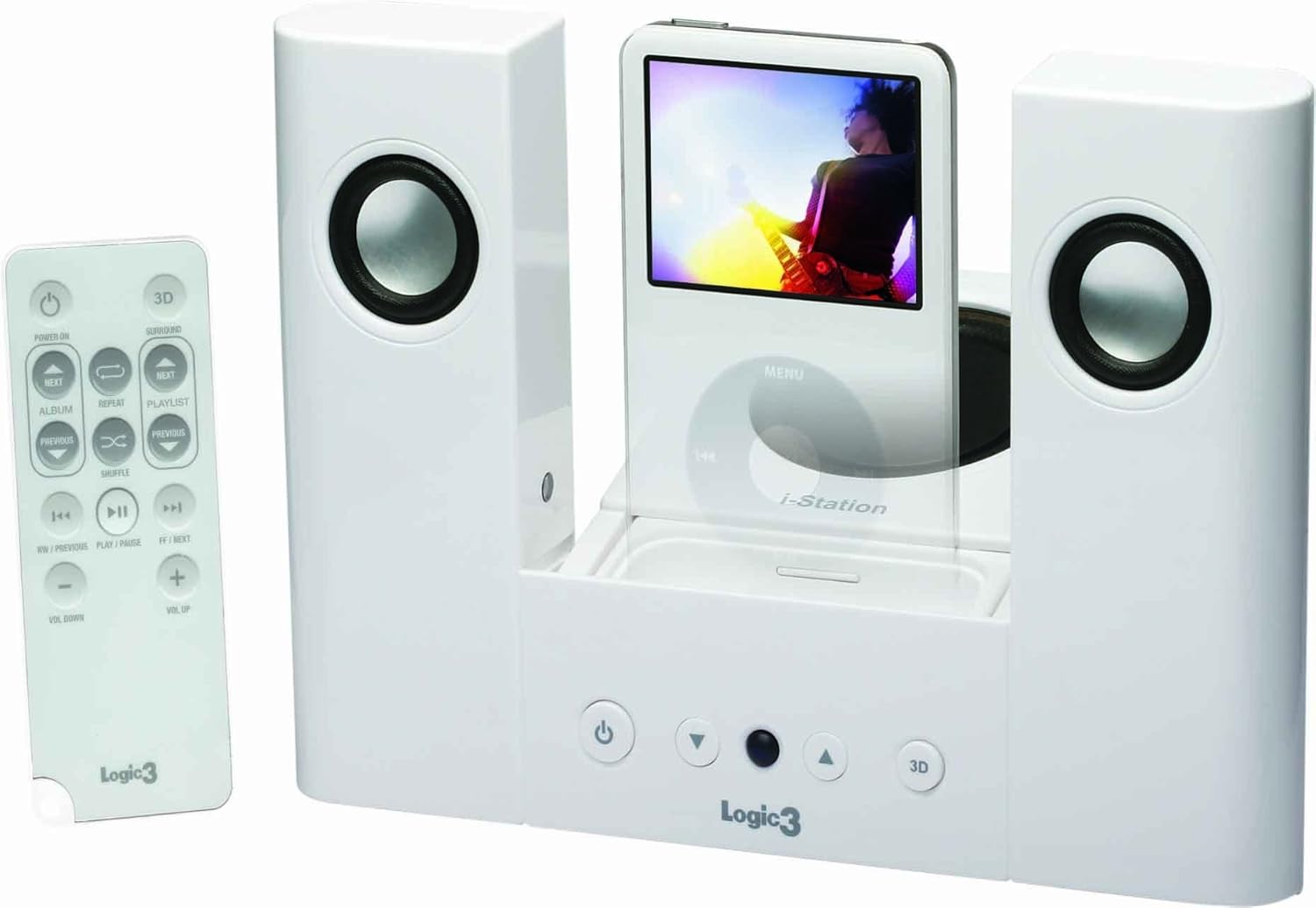 Logic3 MIP107 iStation 7 Docking/Speaker Station for iPod White