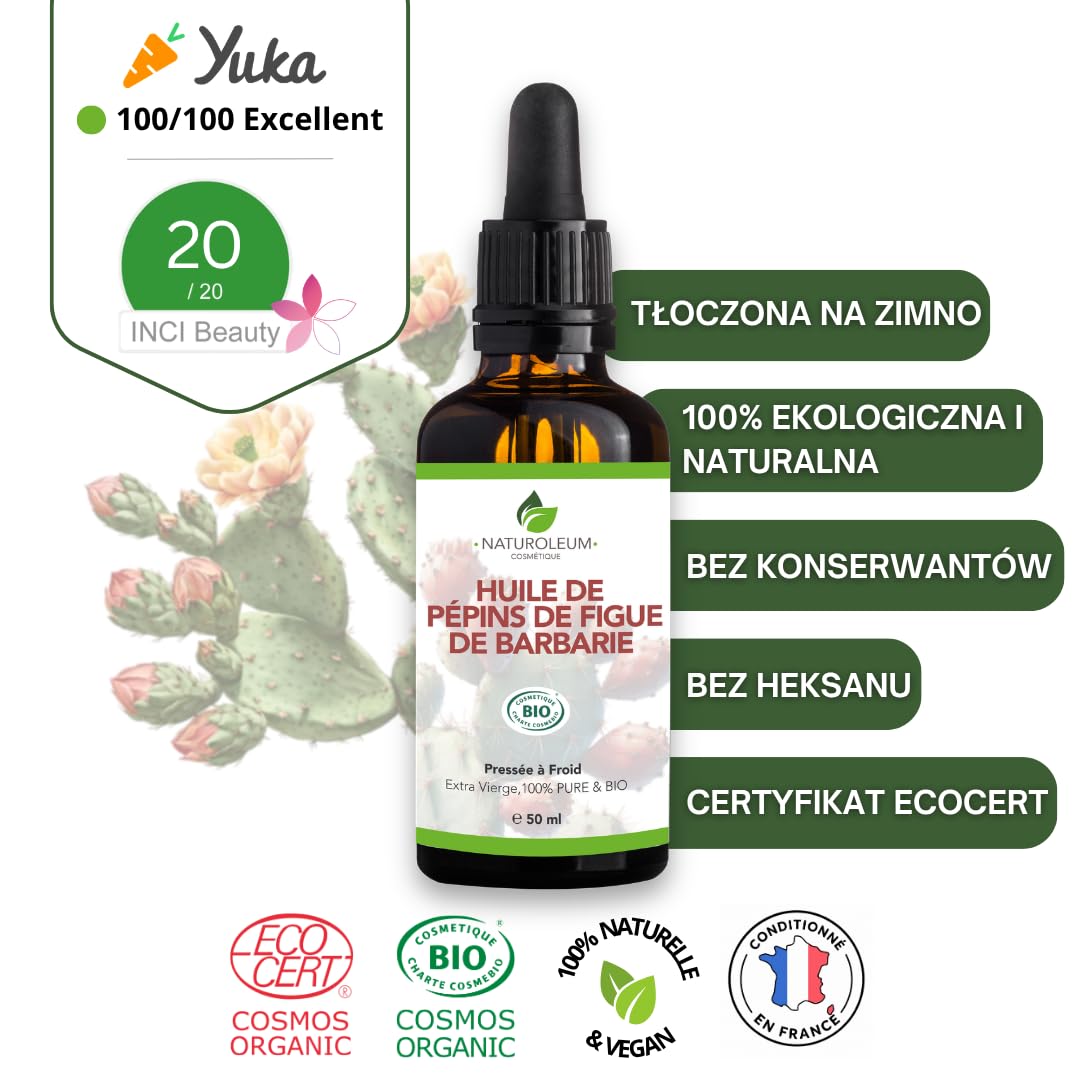 BEST LEPSZY OLEJK PRZECIWSTRZEŻOWY - 100% organiczny olej z figi z brązu, czysty i naturalny, tłoczony na zimno, wyjątkowo zy - Odżywcza pielęgnacja skóry, twarzy, włosów. Wegańskie (Figa 50ml)