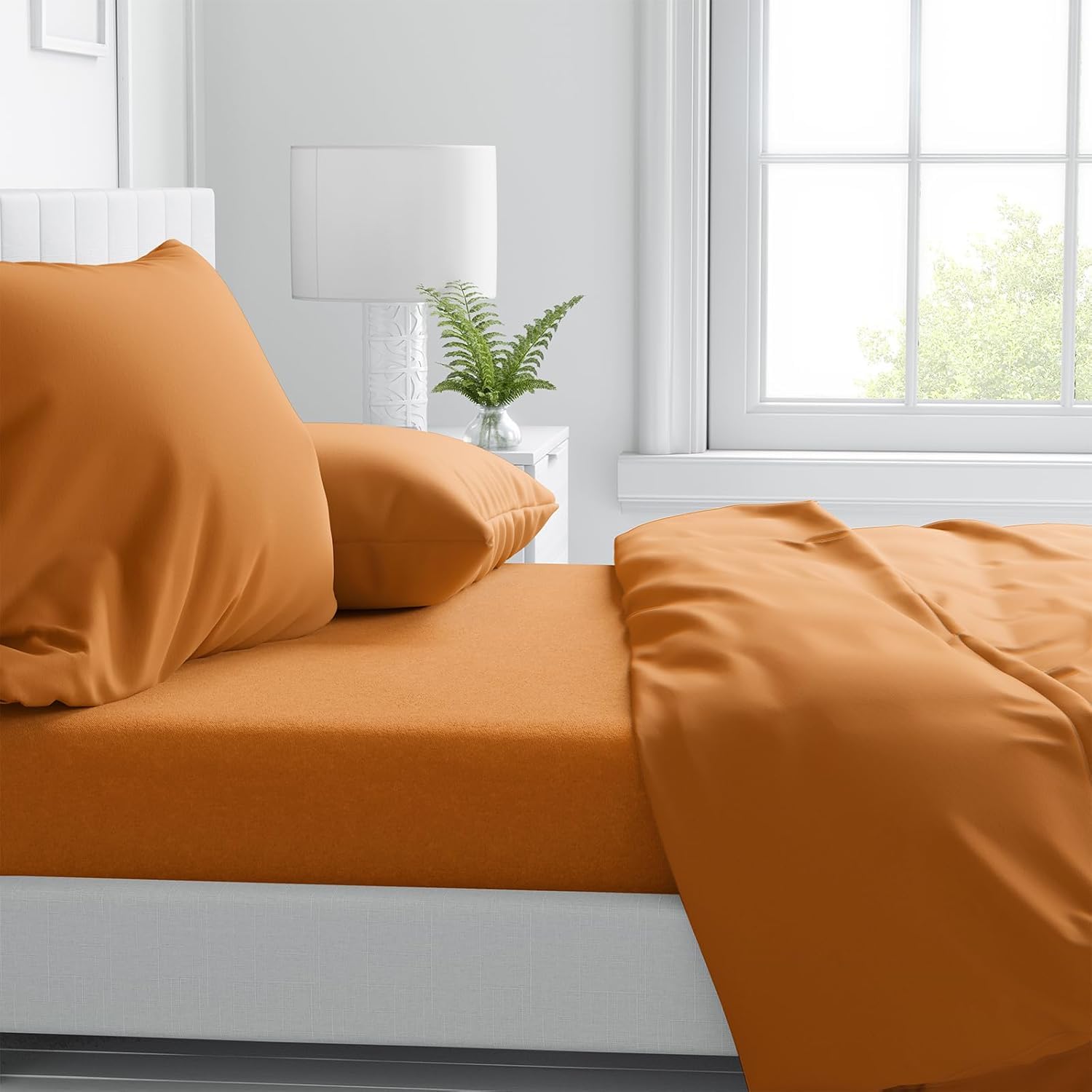 Completo Lenzuola 1 Piazza Bianco – 100% Cotone Morbido - 3