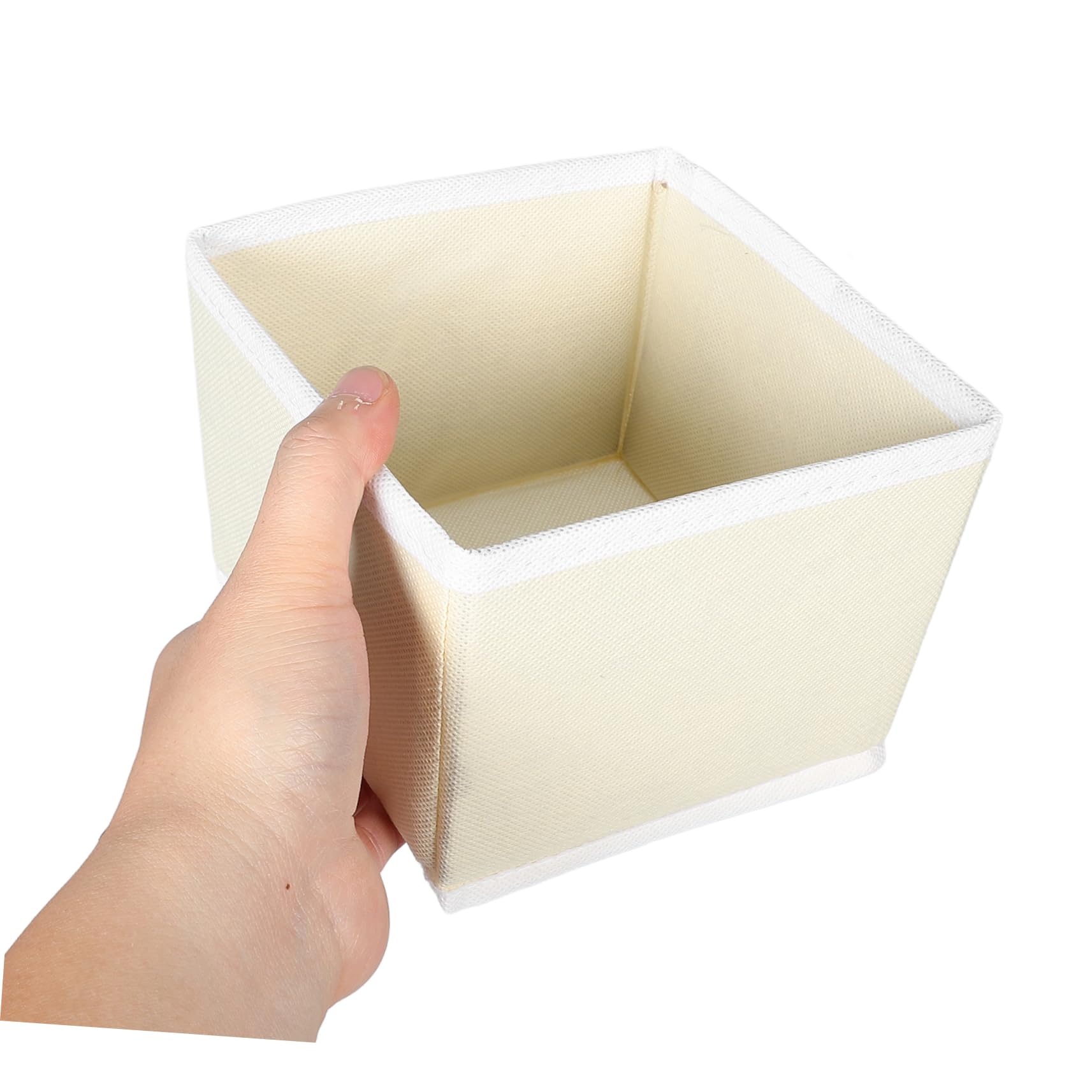 ABOOFAN Organizador de Armario Plegable para Ropa Interior, Organizador de Camisetas Dobladas y Cajas de Almacenamiento para Ropa, 12 Piezas, Beige