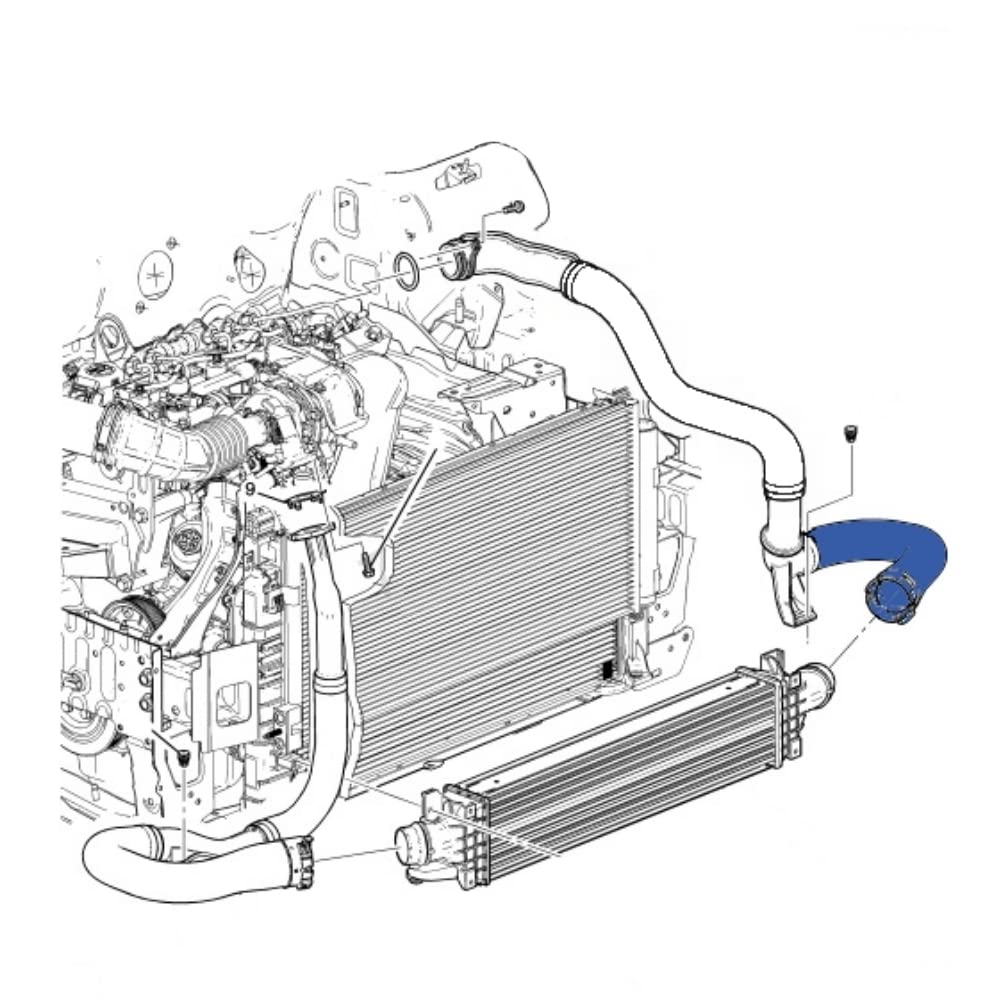 WIELEN COMPATIBILE CON MANICOTTO INTERCOOLER TUBO TURBO ARIA CHEVROLET AVEO 1.3 D 95470875 95182748
