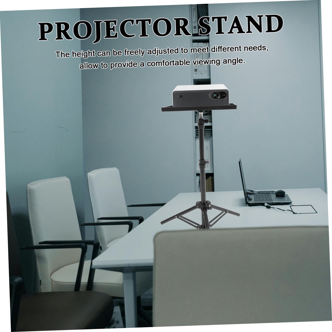 ERINGOGO Treppiede per Proiettore da Tavolo Asta Telescopica, Supporto Regolabile per Computer Portatile, per Film, Dj Rack e Uso Domestico