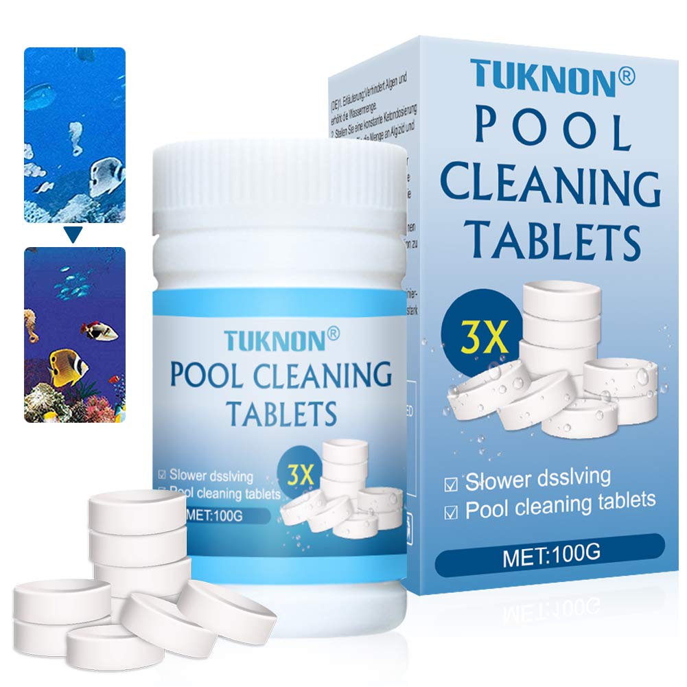 TUKNON Chlorine Tablets for Hot Tubs, Chlorine Tablets for Swimming