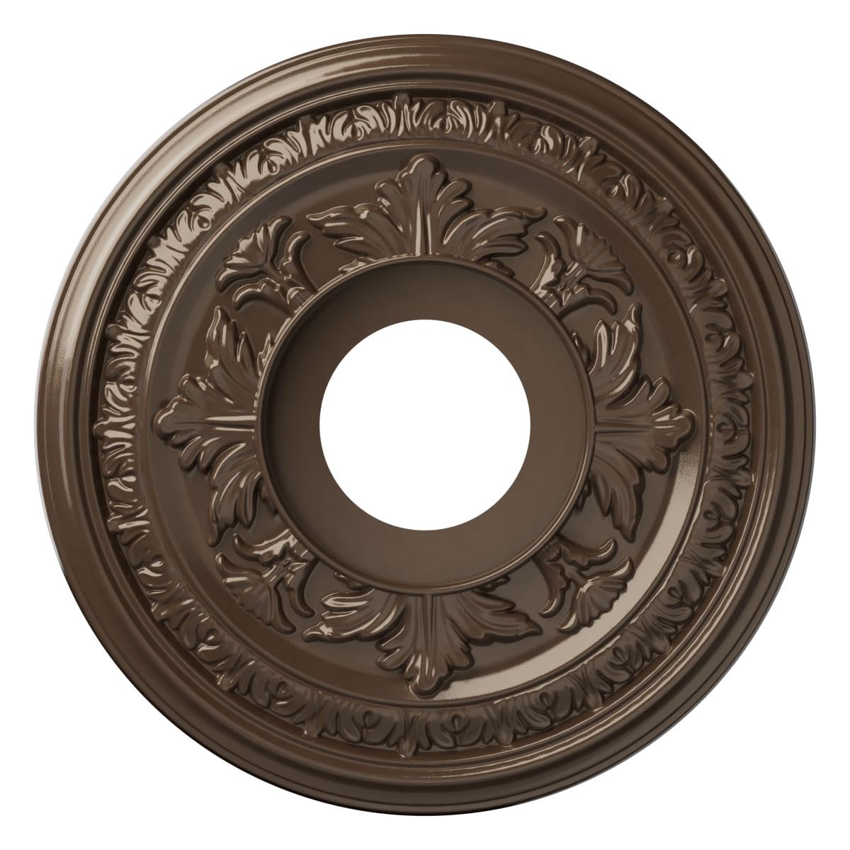 Ekena Millwork 13"OD x 3 1/2"ID x 3/4"P Baltimore Thermoformed PVC Ceiling Medallion (Fits Canopies up to 5 1/4"), Metallic Copper